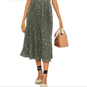 Brand New Chiffon Pleated Midi Skirt Nordstrom